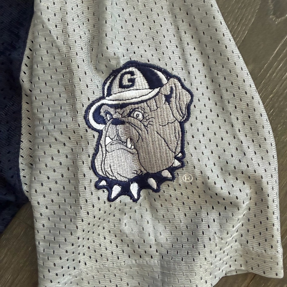 Vintage 90s Georgetown Hoyas Mach‎ 1 One  Mesh Jersey Bulldog Sz L Retro College - Picture 4 of 9